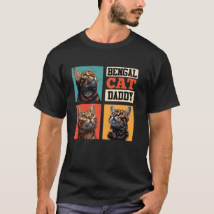 Camiseta Gatos Bengala Gato Bengala PAI BENGALA Pai PAPAI