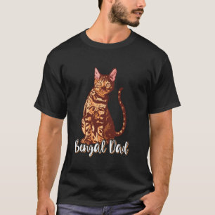 Camiseta Gatos Bengala PAI BENGALA Papai Gato Bengal Dono d