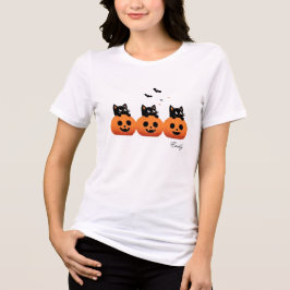 Camiseta Gatos bonitos em abóboras