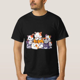 Camiseta Gatos Bons Animam Kawaii Japonês Otaku Neko Gift W