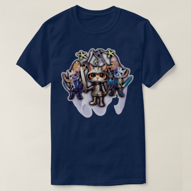 Camiseta gatos bravos gays TS clássicos (Frente do Design)
