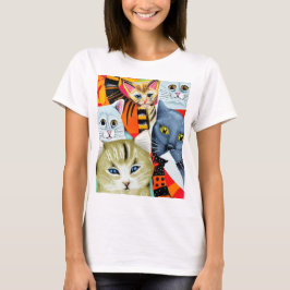 Camiseta Gatos Brilhantes e Bonitos