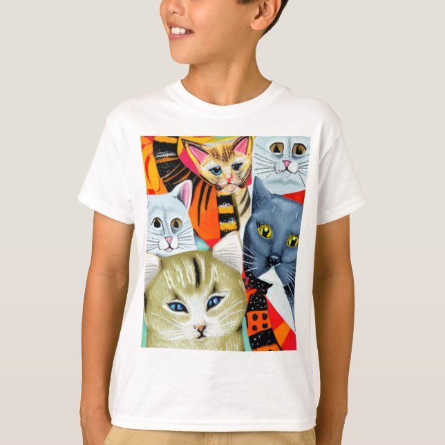 Camiseta Gatos Brilhantes e Bonitos (Frente)
