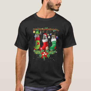 Camiseta Gatos British Shorthair em Meia de Natal Gato
