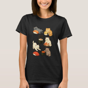 Camiseta Gatos British Shorthair se divertindo com Sushi Fo