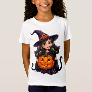 Camiseta Gatos Bruxas Abóbora de Halloween 🐈⬛