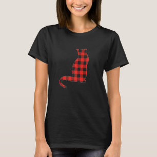 Camiseta Gatos Buffalo Plaid Pijama Natal Gato Natal Corres