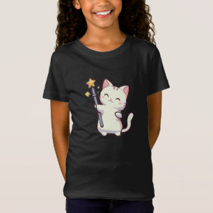 Camiseta Gatos Cachorros Segurando Varinha Mágica
