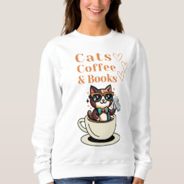 Camiseta Gatos Café e Livros Legal Gato