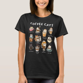 Camiseta Gatos Café Engraçado