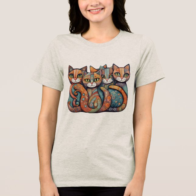 Camiseta gatos calmantes 3  (Frente)