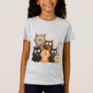 Camiseta Gatos Caprichosos Fofos