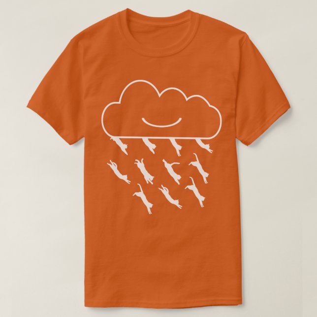 Camiseta Gatos-Chuva Emergentes de Nuvens (Frente do Design)