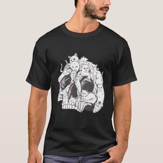 Camiseta Gatos coloridos da imaginação (Frente)