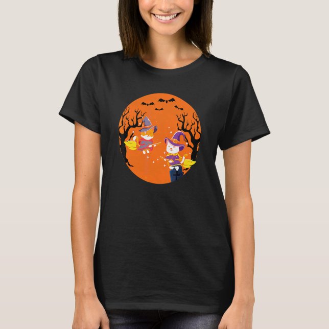 Camiseta gatos com lua (Frente)