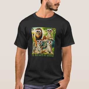 Camiseta Gatos Com Olhos Saltitantes Da África Leão Tigre C