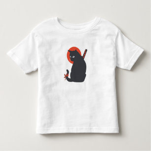 Camiseta Gatos como Guerreiro Samurai - Escolher cor de fun