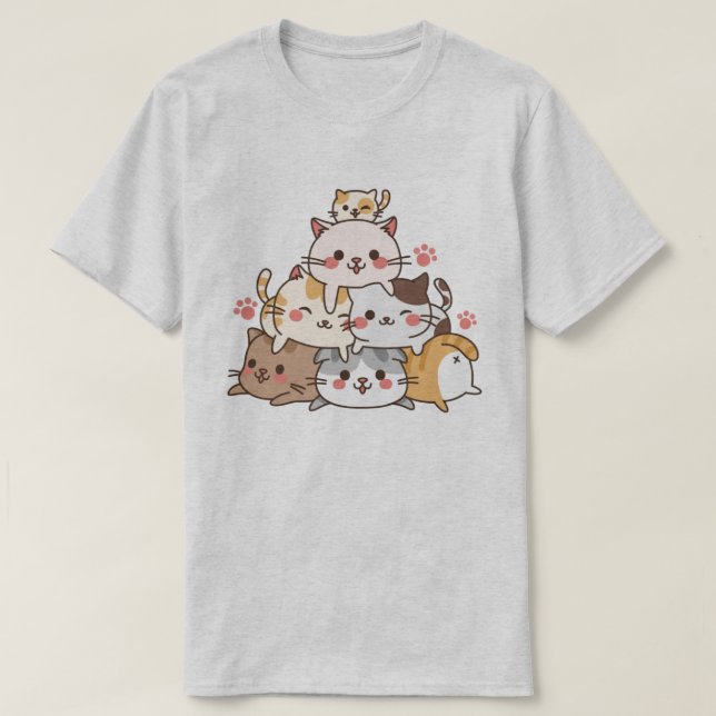 Camiseta Gatos Cons (Frente do Design)