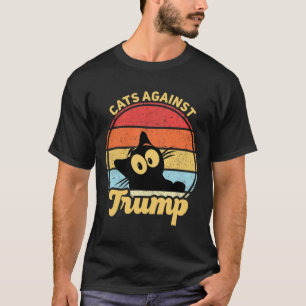 Camiseta Gatos Contra A Eleição Anti Trump Funny Anti Trump