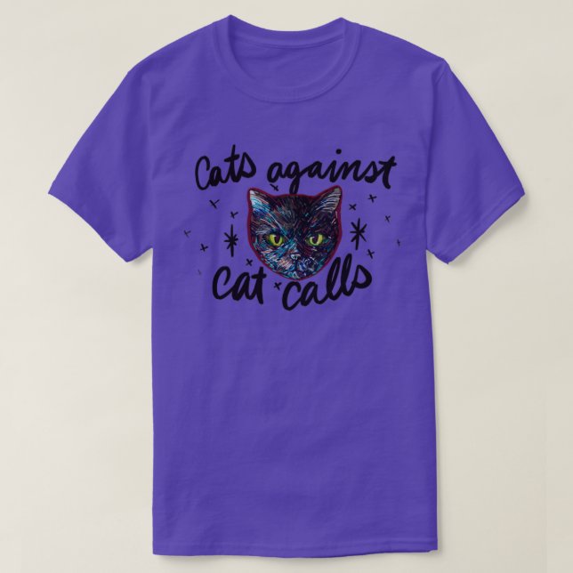 Camiseta Gatos Contra Chamadas1 (Frente do Design)