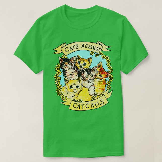 Camiseta Gatos Contra Chamadas Cat V (Frente do Design)