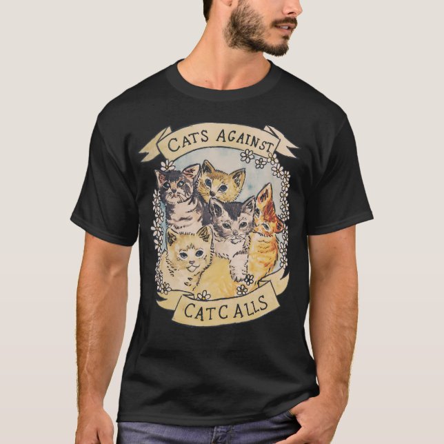 Camiseta Gatos Contra Chamadas De Cat Original (Ver V2 No M (Frente)