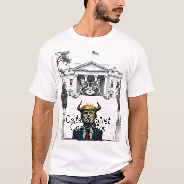 Camiseta Gatos Contra Corrupção (Frente)