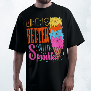 Camiseta Gatos Cortes A Vida É Melhor Com Pentes De Gato De