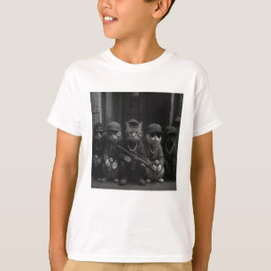 Camiseta Gatos Criminosos Engraçados Design de Rua