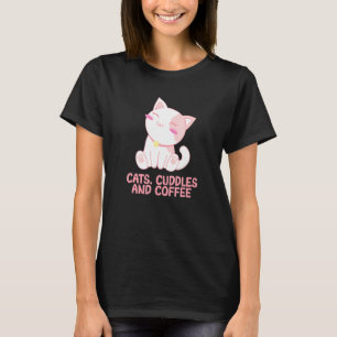 Camiseta Gatos Cudles e Gato de Café Kit de Amassos de Café