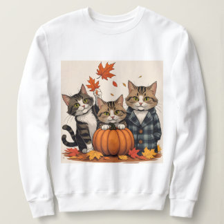 Camiseta Gatos curiosos - Outono Aconchegante