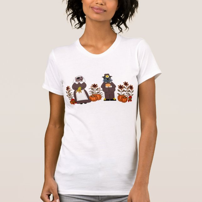 Camiseta Gatos da acção de graças (Frente)