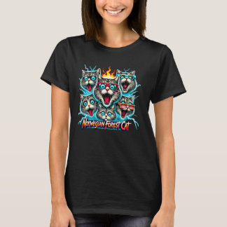 Camiseta Gatos da Floresta Norueguesa Wegies Vintage dos An