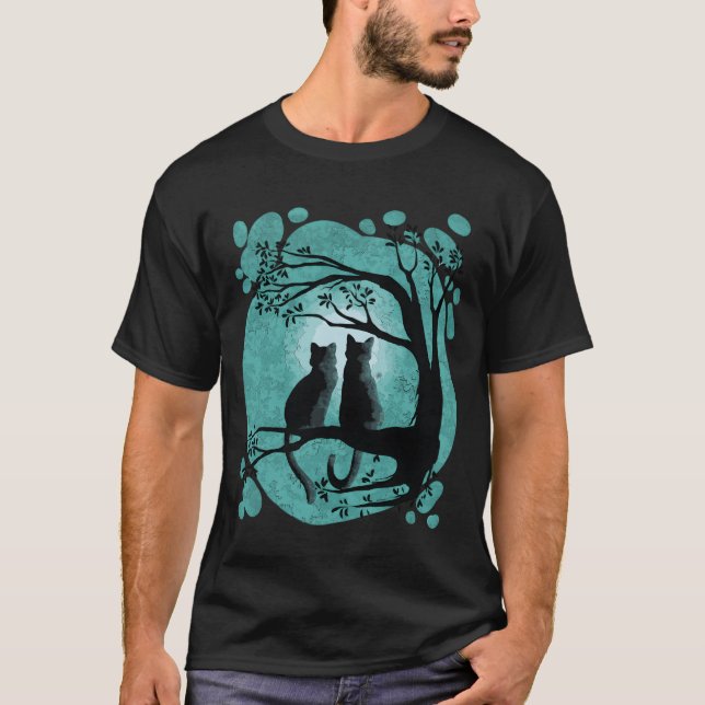 Camiseta Gatos da Lua (Frente)