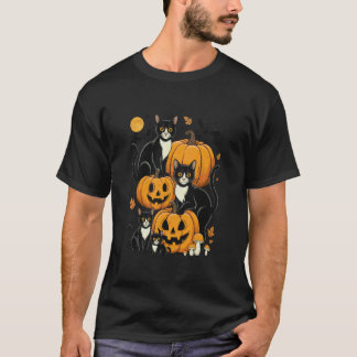 Camiseta Gatos de Abóbora Adoráveis de Halloween - Gatinhos