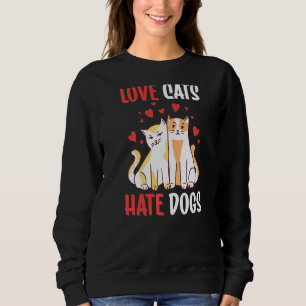 Camiseta Gatos De Amor Odeiam Cães Pet Animal Cat