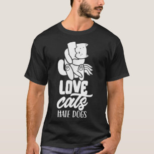 Camiseta Gatos De Amor Odeiam Cães Pet Cat Lover Animal