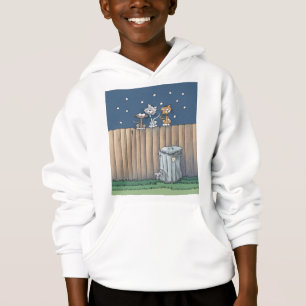 Camiseta Gatos de beco na cerca de Hoodie