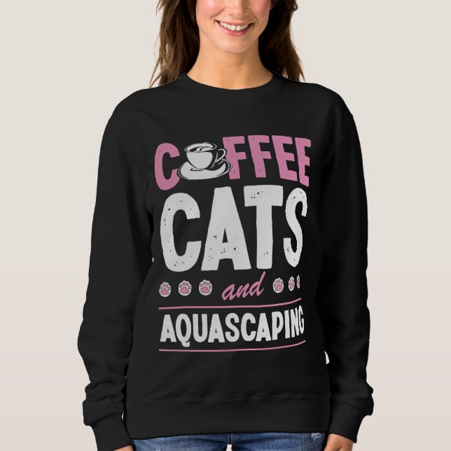 Camiseta Gatos De Café E Gato De Aquascapa De Gato De Gato  (Frente)