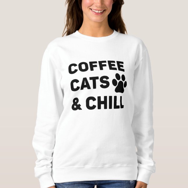Camiseta Gatos de Café & Relaxar (Frente)