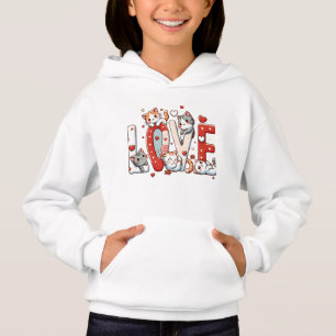 Camiseta Gatos de Cartoon Adoráveis com Enganos de Criança