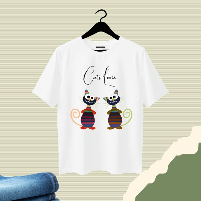 Camiseta Gatos de cor (Criador carregado)