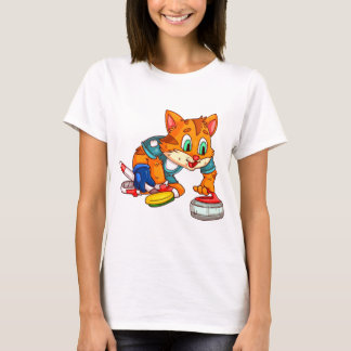 Camiseta Gatos de Curling