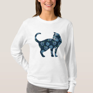 Camiseta Gatos de Daisy Azul de Gato Flor