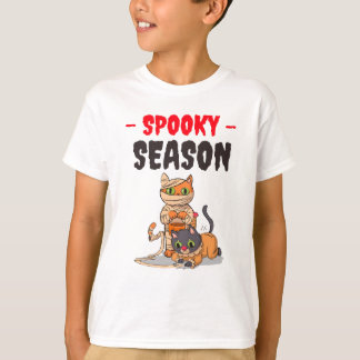 Camiseta Gatos de Dia das Bruxas da Spooky Season