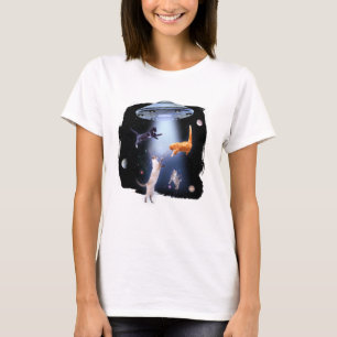 Camiseta Gatos de Espaço OVNI