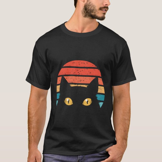 Camiseta Gatos De Estilo De Retro Bonito Gatos De Gato Pret (Frente)