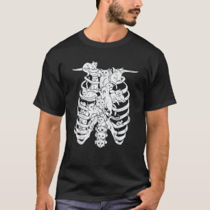 Camiseta Gatos De Gaiolas Pastel Gótico Alt Roupas Aesética