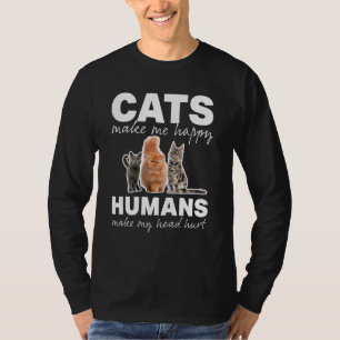 Camiseta Gatos De Gato Me Fazem Humanos Felizes Fazer Minha