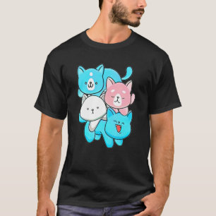 Camiseta Gatos De Gelbt De Sinalizador Trans Do Orgulho De 